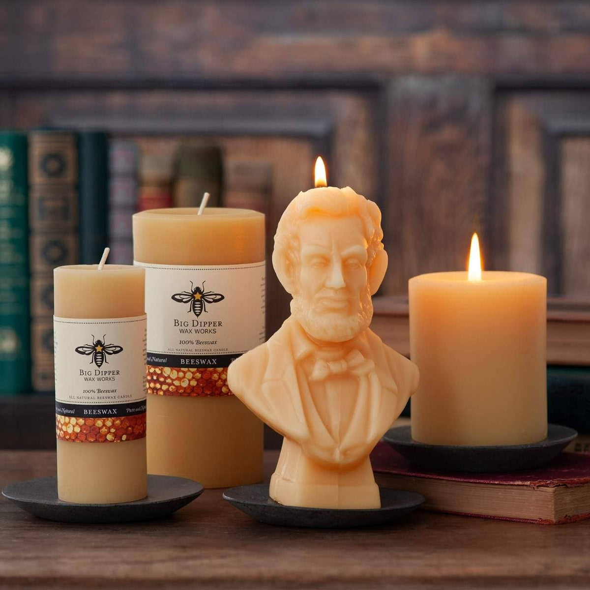 Abraham Lincoln Candle – 100% Beeswax – 6” Handcrafted
