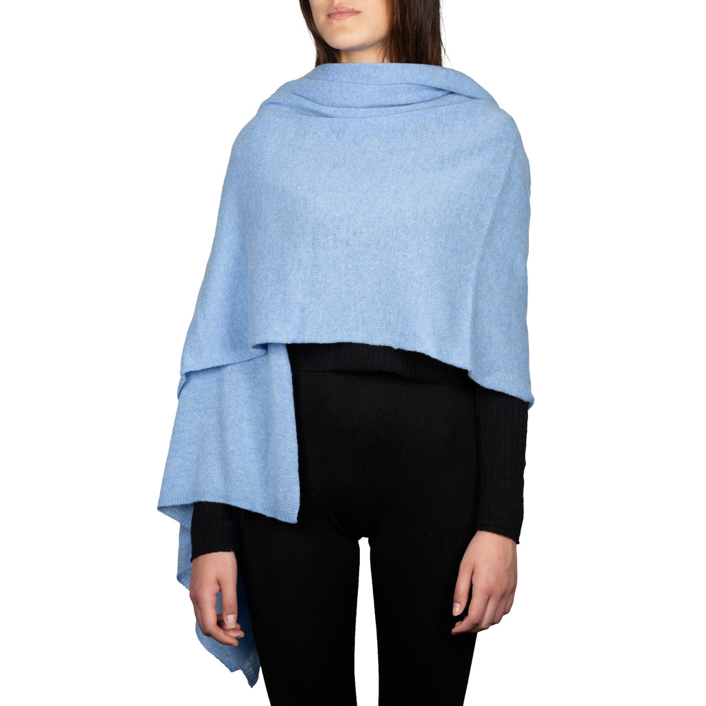 Benny Top - Classic pure cashmere stole for women: Nero