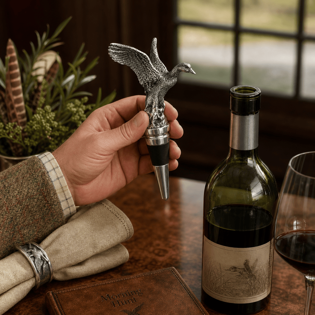 Pewter Flying Duck Bottle Stopper