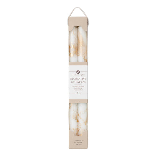 12" Decorative Taper Candles 2pk