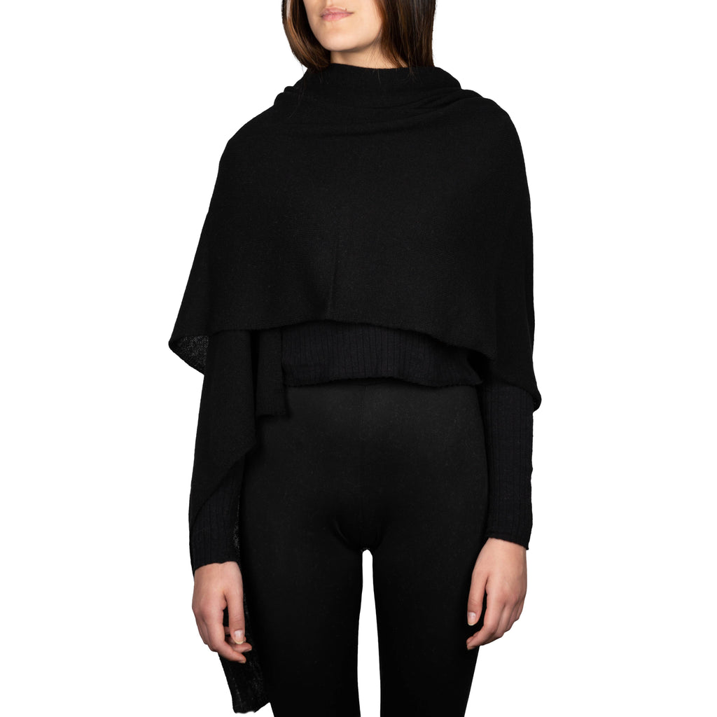 Benny Top - Classic pure cashmere stole for women: Rosa baby