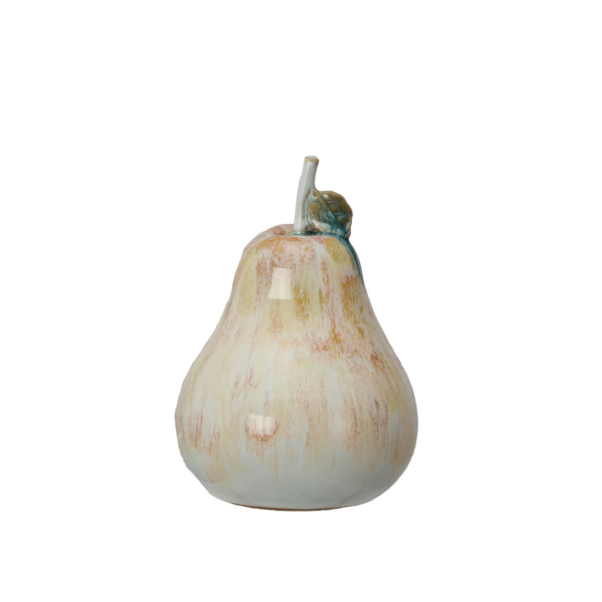 Stoneware Pear, Reactive Glaze