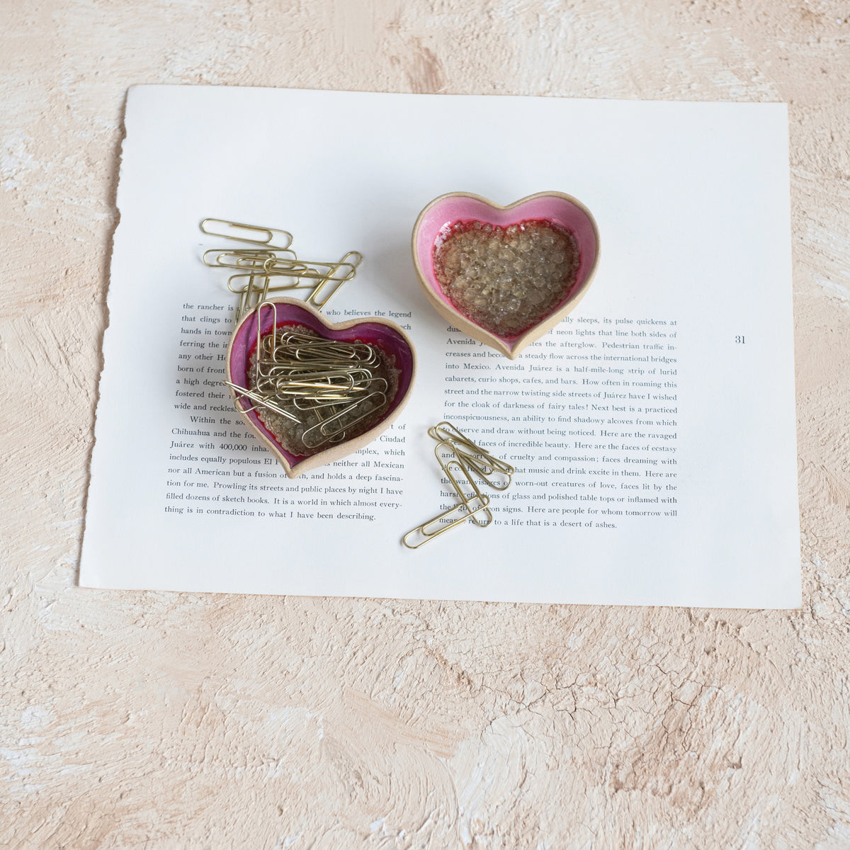 Stoneware Heart Shaped Dish, 2 Colors