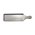 Stainless Steel Serving Tray w/ Handle, Brushed Pewter Finish