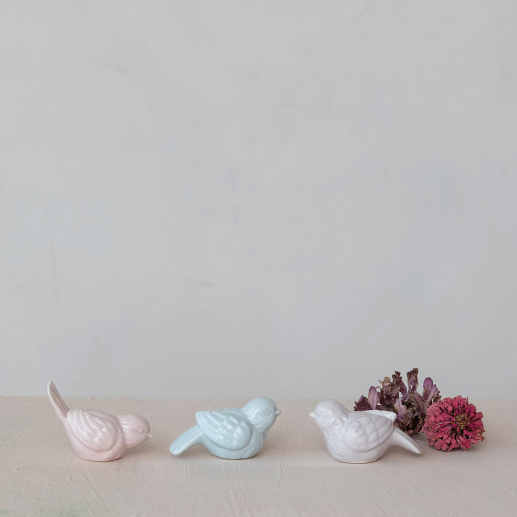 Stoneware Bird, Matte Finish, 3 Colors