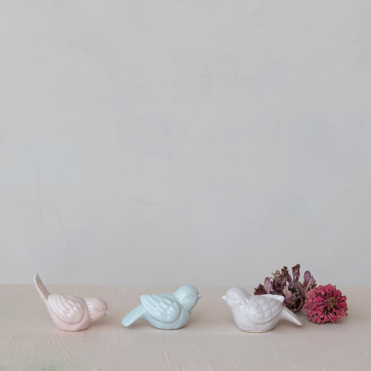 Stoneware Bird, Matte Finish, 3 Colors