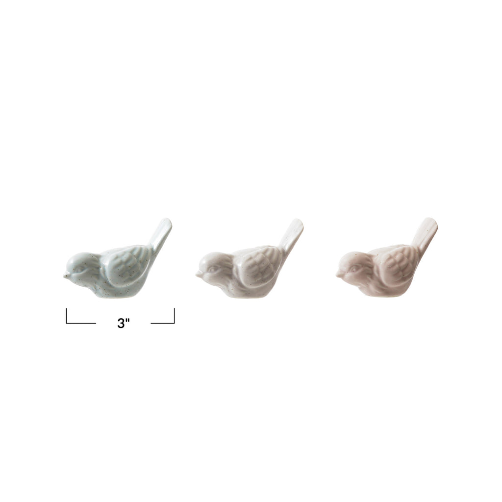 Stoneware Bird, Matte Finish, 3 Colors