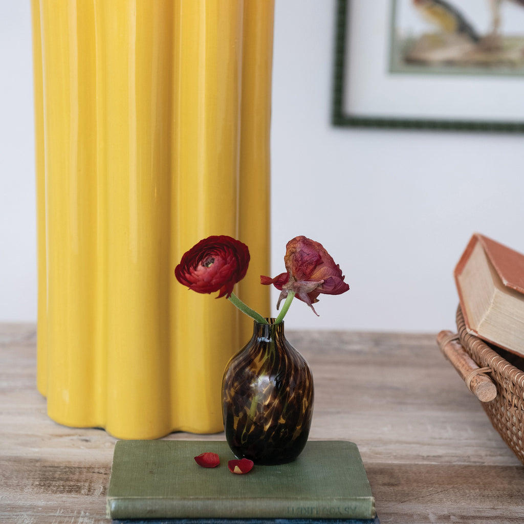 Tortoise Glass Vase, 2 Styles