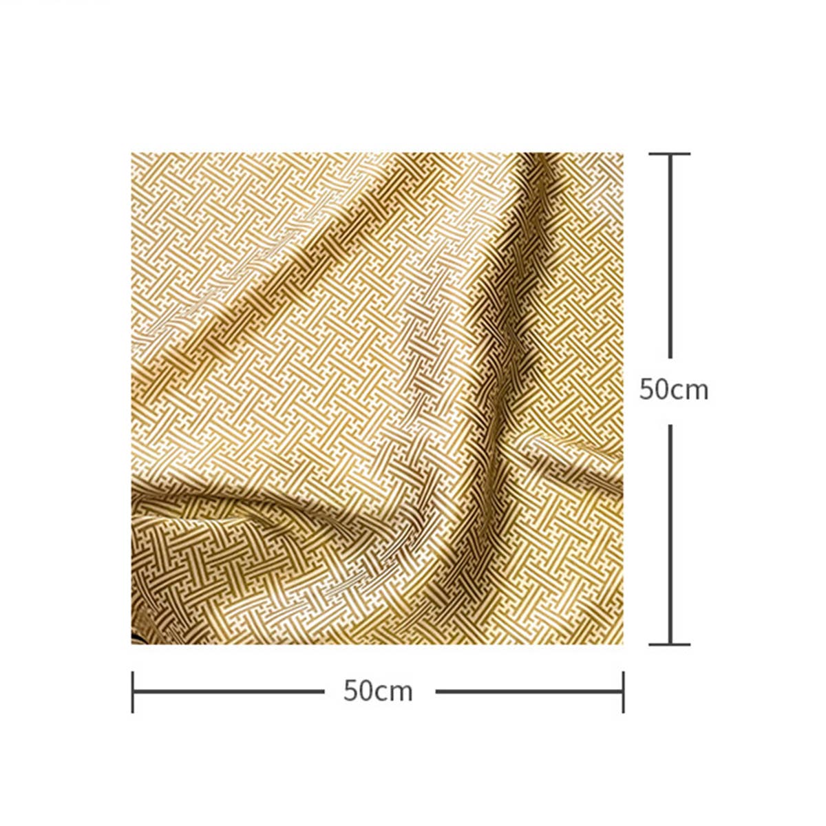 Silk Square Scarf - Maze Print Summer Wrap_CWASC0611