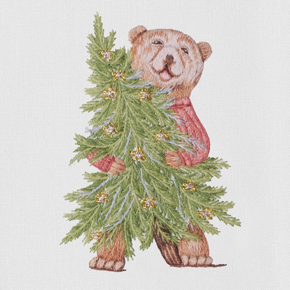 Bear Tree Hug Towel