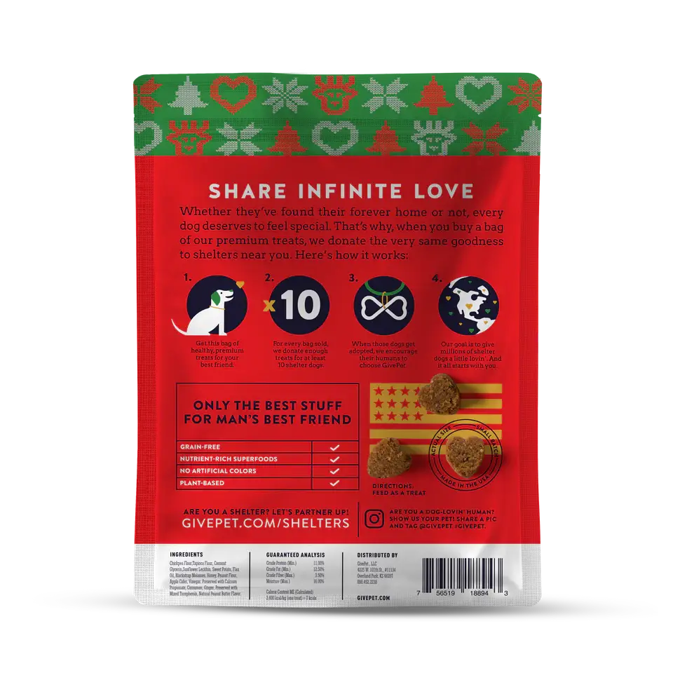 GivePet Pugly Sweater Party Holiday Dog Treat