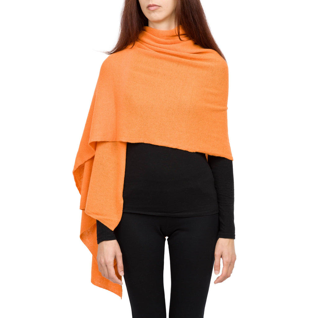 Benny Top - Classic pure cashmere stole for women: Rosa baby