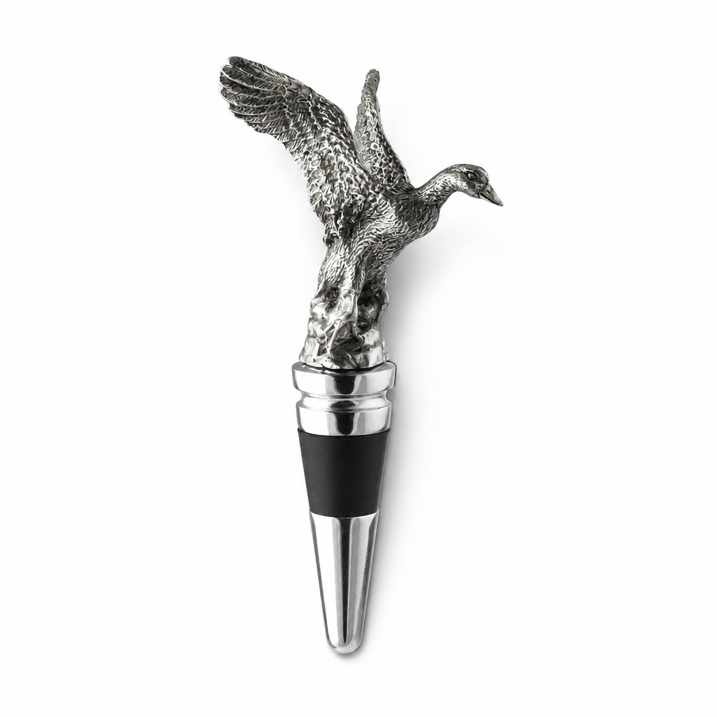 Pewter Flying Duck Bottle Stopper