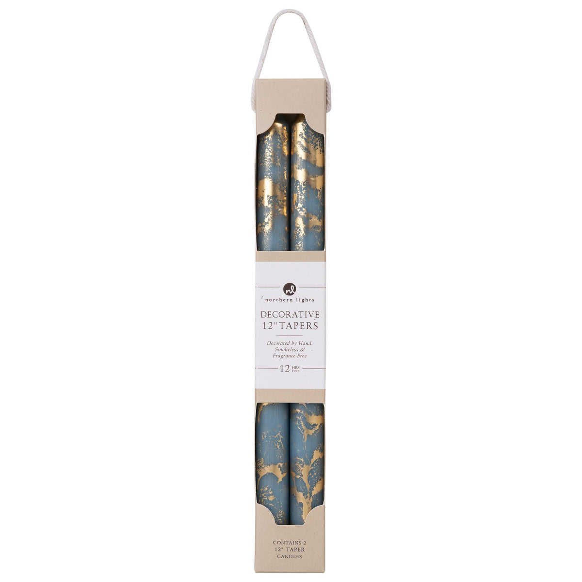 12" Decorative Taper Candles 2pk