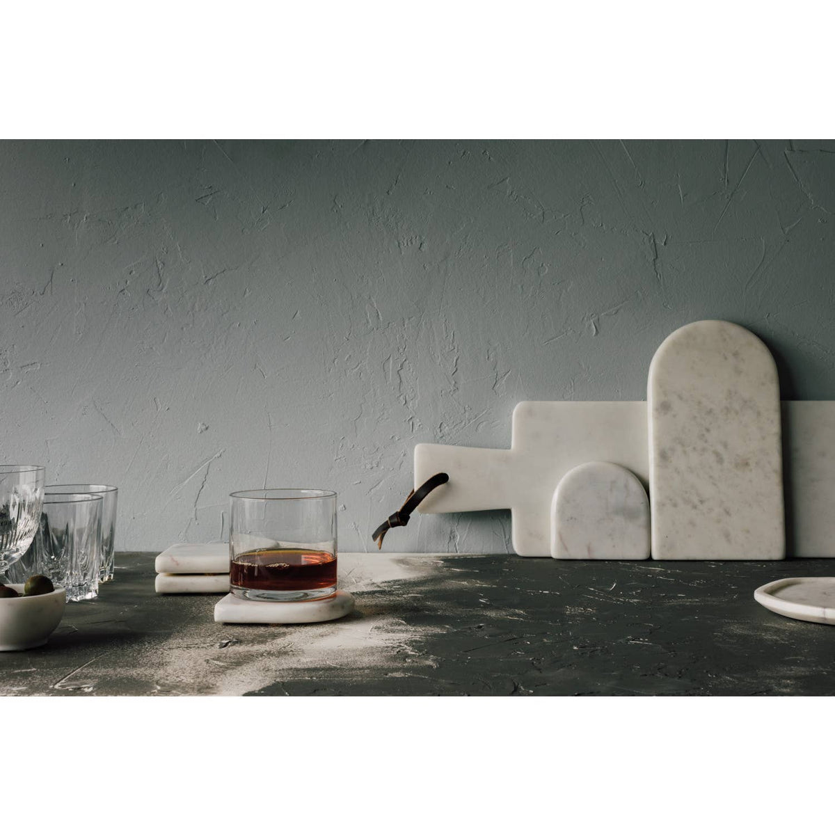 Heirloom White Marble Arch Serving Board